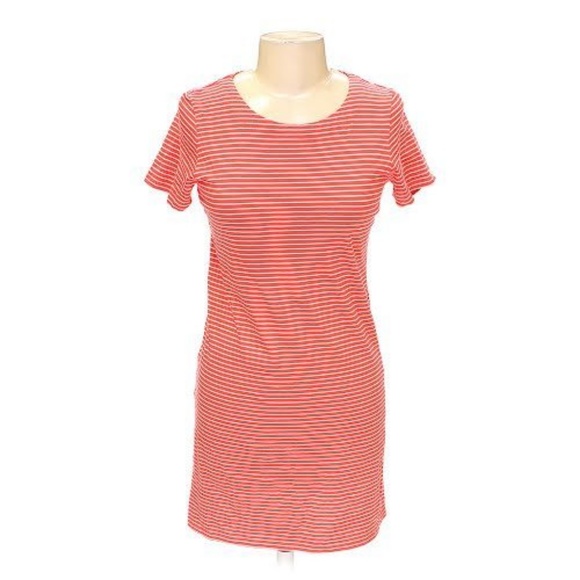 Coral Striped Sheath T-shirt Dress - Merona - Picture 2 of 5